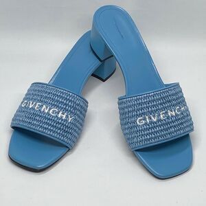 Givenchy Logo Raffia Slide Sandals size 39